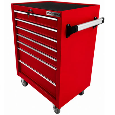 STARLSTORM HW-701 Professional 7-DRAWER Roller Cabinet MATT RED